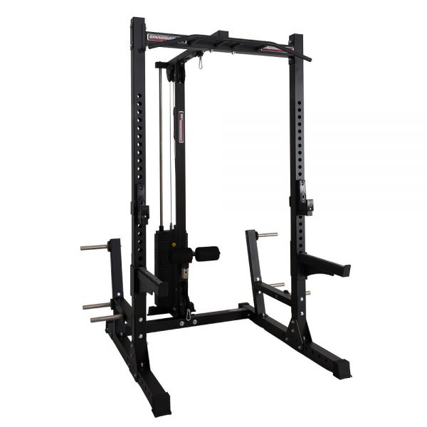 Barbarian half rack + lat pulley met 125 kg gewichtstapel