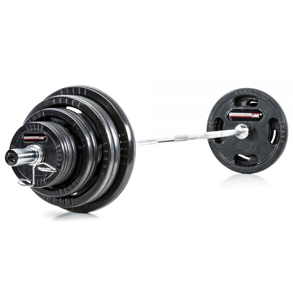 Barbarian Olympische Halterset 140 kg Rubber